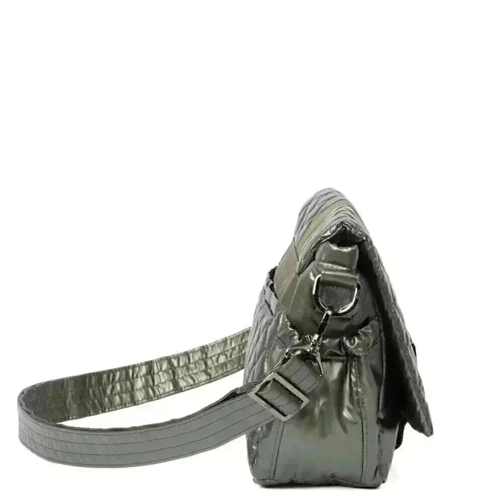 LUG 'Harness' Crossbody / Shoulder Bag - Metallic Olive - Picture 2 of 16